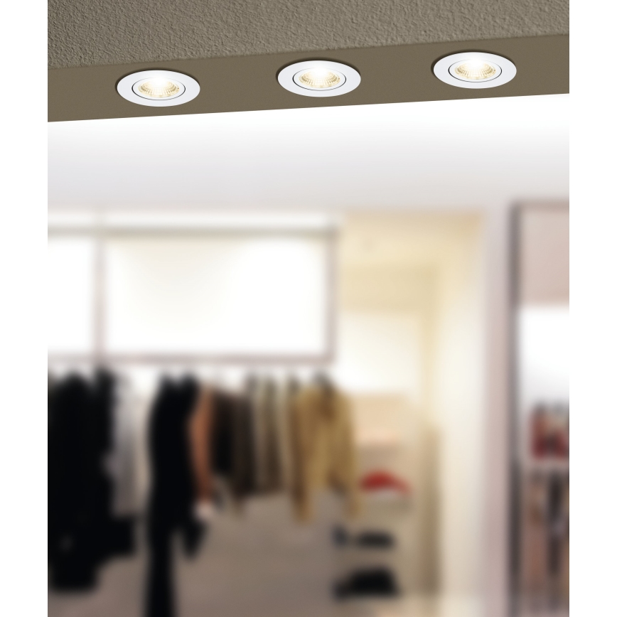 Eglo 31696 - LED-RGBW- Dimmbare Einbauleuchte SALICETO-Z LED/4,7W/230V 2700-6500K weiß