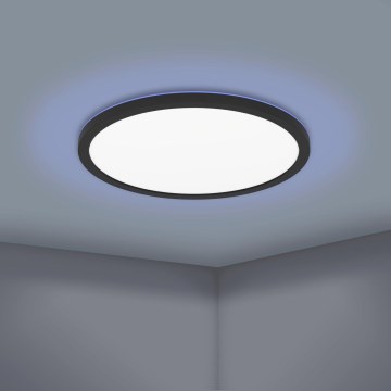 Eglo 31704 - LED RGBW dimmbare Deckenleuchte ROVITO-Z 1xLED/16,5W/230V 2700-6500K Ø 42 cm schwarz