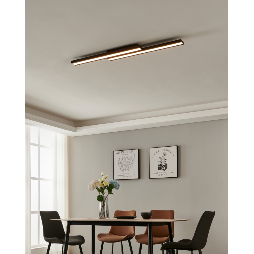 Eglo 31715 - Dimmbare LED-RGBW-Deckenleuchte SALITERAS-Z LED/20,4W/230V 2700-6500K schwarz