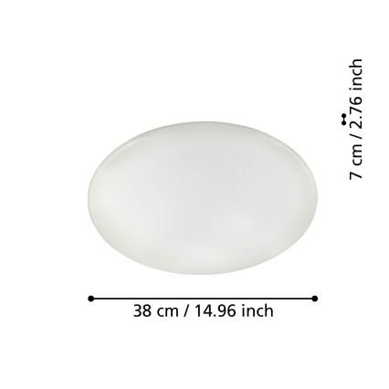 Eglo 31737 - Dimmbare LED-Deckenleuchte TOTARI-Z LED/19,2W/230V 2700-6500K weiß