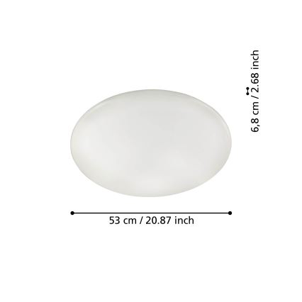 Eglo 31738 - Dimmbare LED-Deckenleuchte TOTARI-Z LED/44,8W/230V 2700-6500K weiß
