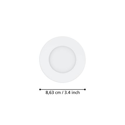 Eglo 31741 - 3er-Set dimmbare LED-Einbauleuchten für das Badezimmer FUEVA-Z LED/2,8 W/230 V 2700–6500 K IP44 weiß Ø 8,5 cm