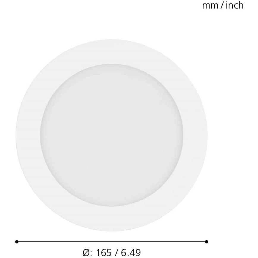 Eglo 31742 - Dimmbare LED-Einbauleuchte für Badezimmer FUEVA-Z LED/10,5W/230V 2700-6500K IP44 weiß