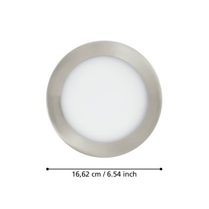 Eglo 31746 - LED dimmbar Badezimmer-Einbauleuchte FUEVA-Z LED/10,5W/230V 2700-6500K IP44 Chrom Ø 16,5 cm
