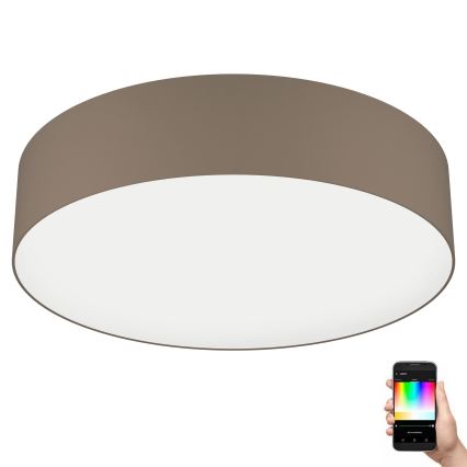 Eglo 31767 - Dimmbare LED RGBW-Deckenleuchte ROMAO-Z LED/35W/230V 2700-6500K Ø 57 cm taupe