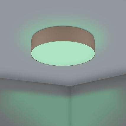 Eglo 31767 - Dimmbare LED RGBW-Deckenleuchte ROMAO-Z LED/35W/230V 2700-6500K Ø 57 cm taupe