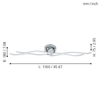 Eglo - LED Deckenleuchte LED/40W/230V