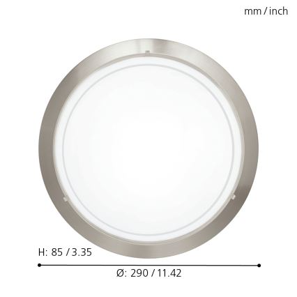 Eglo 32094 - LED-Deckenleuchte PLANET LED/11W/230V 3000K matt Chrom