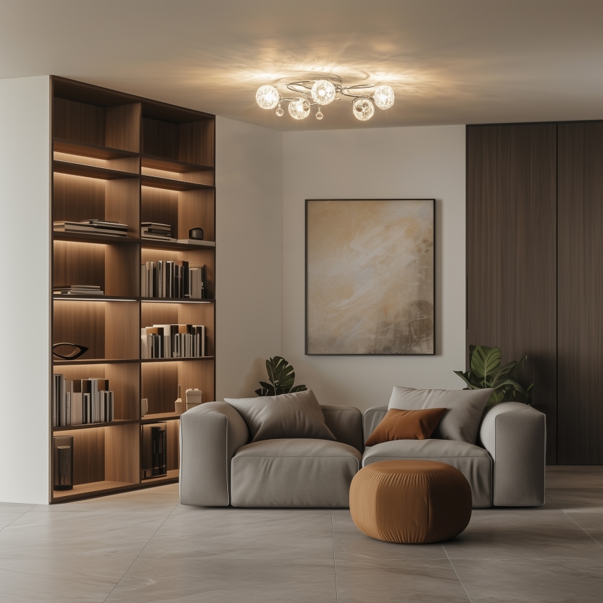 Eglo 32103 - Aufgesetzte Deckenleuchte VELAGO 5xG9/33W/230V glänzender Chrom