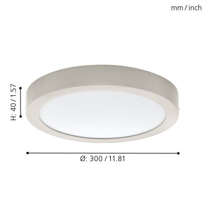 Eglo 32443 - LED Deckenleuchte FUEVA 1 LED/24W/230V