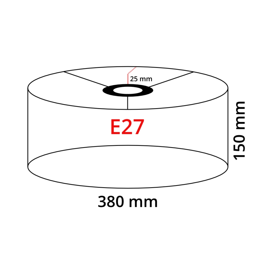 Eglo 32474 - Universal-Lampenschirm TUNJA E27 d 38 cm braun