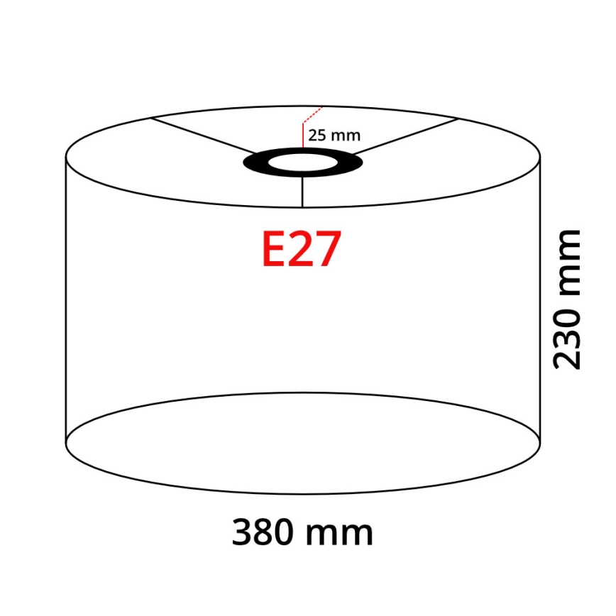 Eglo 32485 - Universal-Lampenschirm TUNJA E27 d 38 cm braun