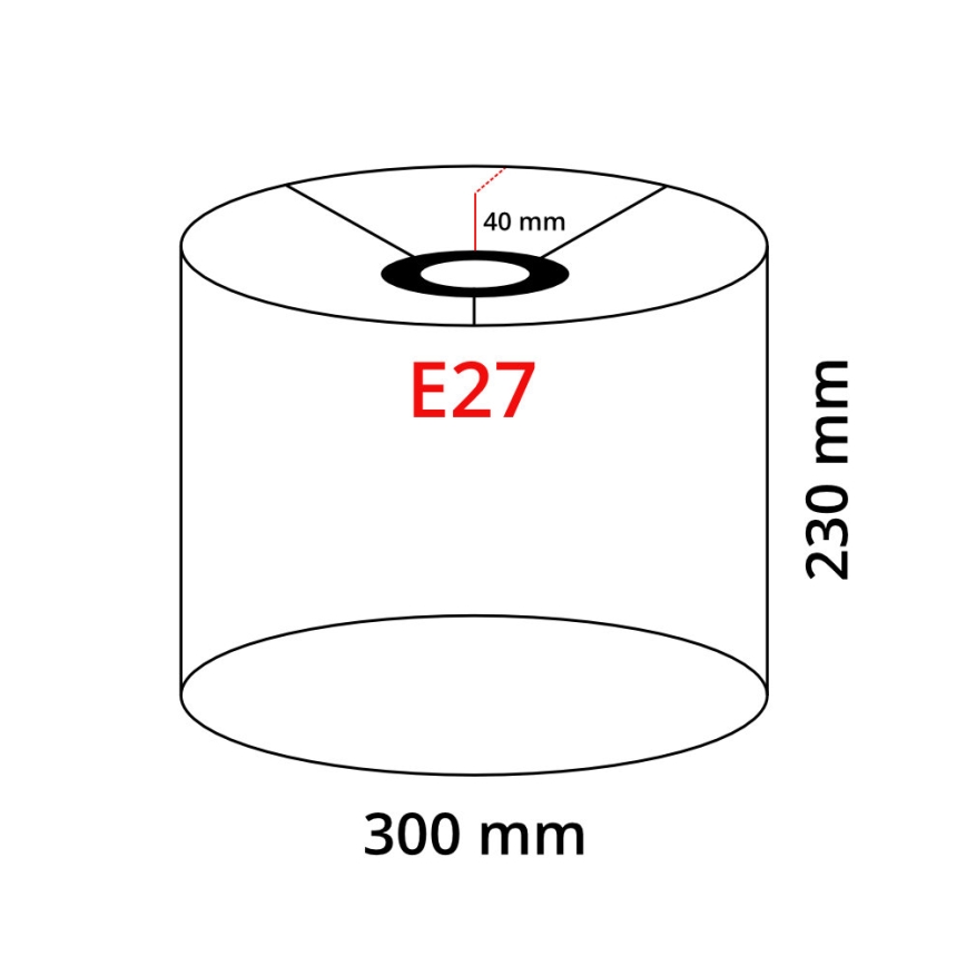 Eglo 32491 - Universal-Lampenschirm TUNJA E27 d 30 cm braun