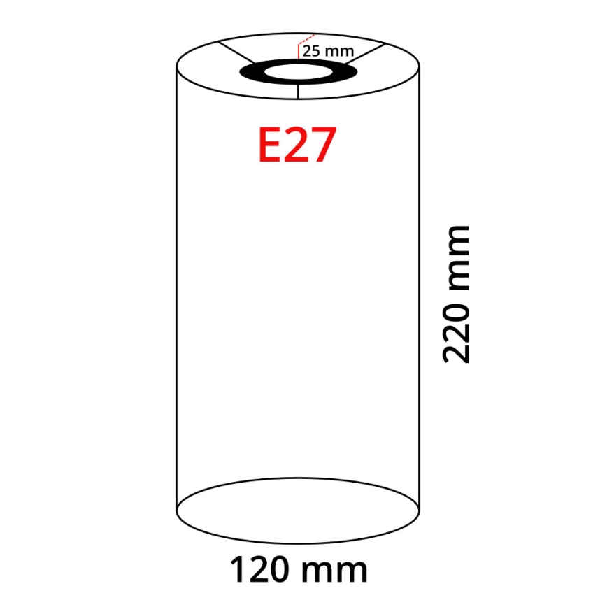 Eglo 32502 - Universeller Lampenschirm TUNJA E27 Ø 12 cm, braun
