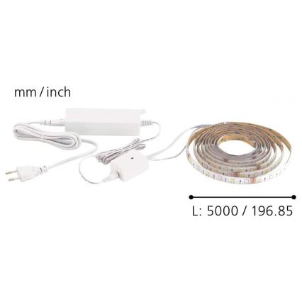 Eglo - LED RGB Streifen 5m STRIPE-C LED/19W/230V