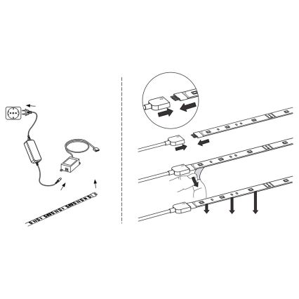 Eglo - LED RGB Streifen 5m STRIPE-C LED/19W/230V