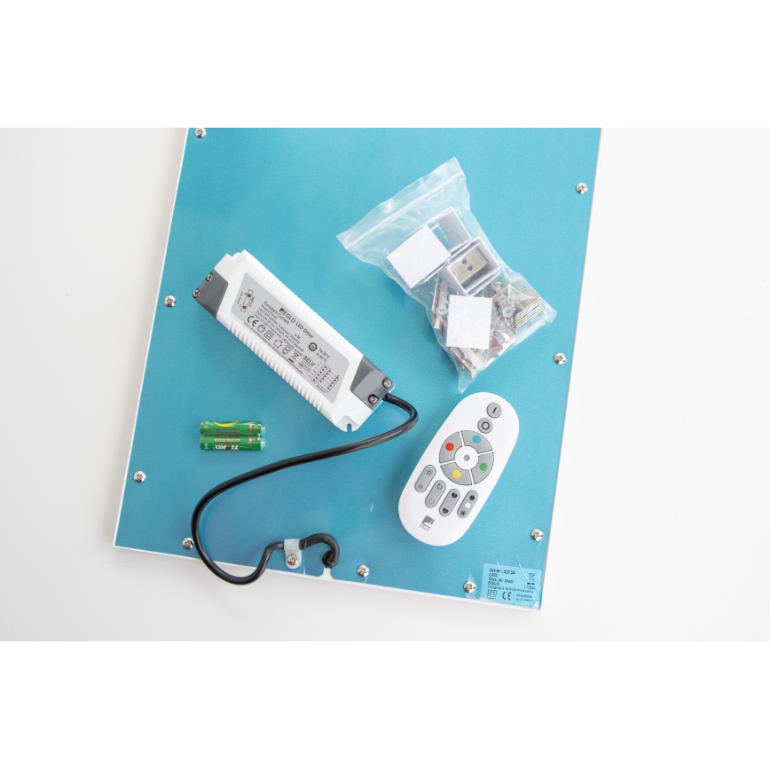 Eglo 32734 - Dimmbares LED-RGBW-Panel – Oberflächenmontage/Einbau 2in1 SALOBRENA-C LED/34W/230V weiß + Fernbedienung