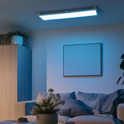 Eglo 32734 - Dimmbares LED-RGBW-Panel – Oberflächenmontage/Einbau 2in1 SALOBRENA-C LED/34W/230V weiß + Fernbedienung
