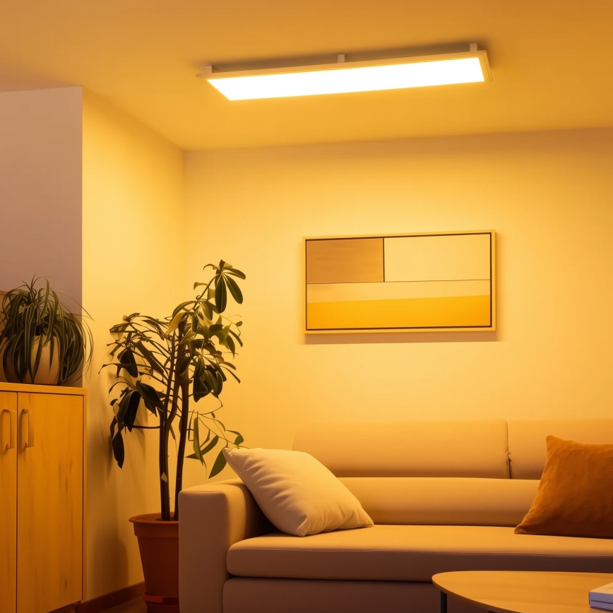 Eglo 32734 - Dimmbares LED-RGBW-Panel – Oberflächenmontage/Einbau 2in1 SALOBRENA-C LED/34W/230V weiß + Fernbedienung