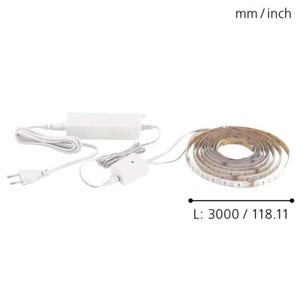 Eglo - LED RGB Streifen 3m STRIPE-C LED-RGB/11,4W/230V