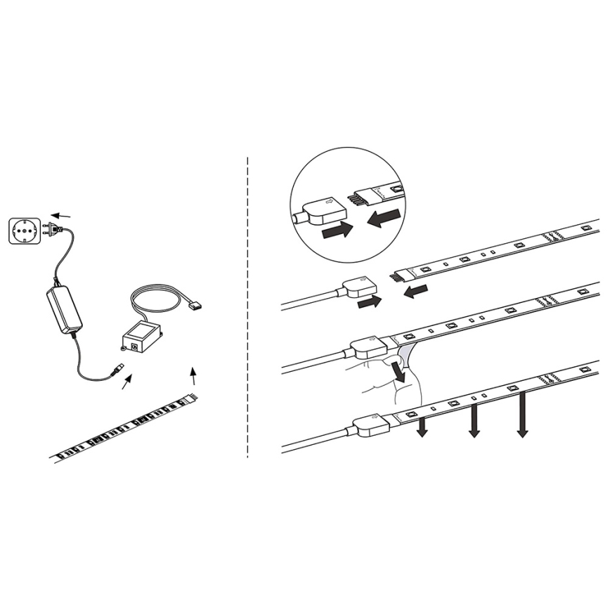 Eglo - LED RGB Streifen 3m STRIPE-C LED-RGB/11,4W/230V