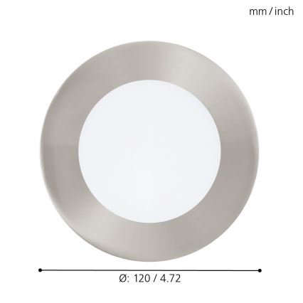 Eglo - LED RGB Einbauleuchte FUEVA-C LED/5,4W/230V Chrom matt