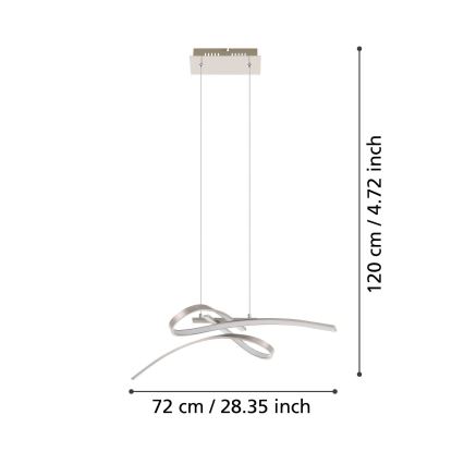 Eglo 32853 - LED-Pendelleuchte an Stahlseil SYMPHONIE LED/18,9W/230V