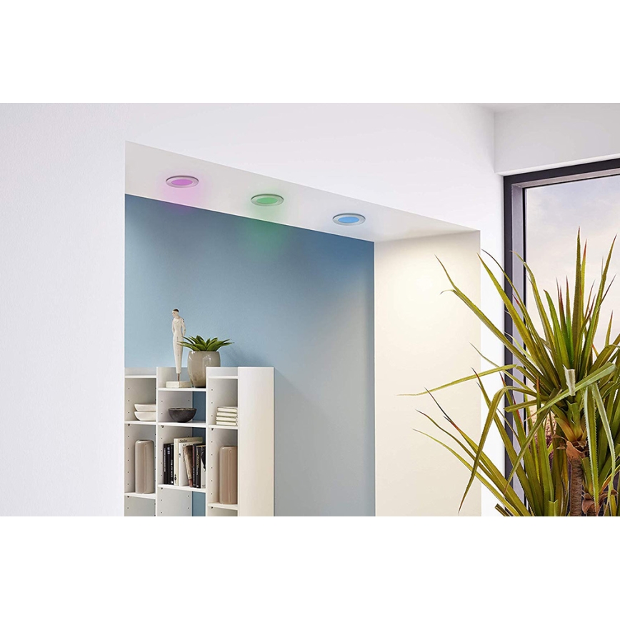 Eglo - 3er-Set dimmbare RGB-LED-Einbauleuchten FUEVA-C LED/3W/230V Ø 8,5 cm