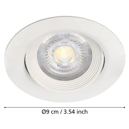 Eglo - SET 3x Einbaustrahler SARTIANO 1xLED/5W/230V