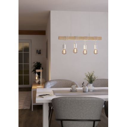 Eglo - Hängeleuchte TOWNSHEND 4xE27/60W/230V