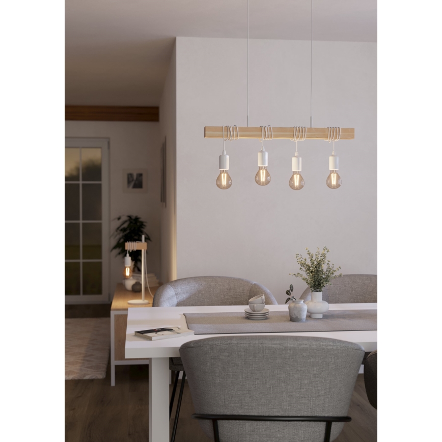 Eglo - Hängeleuchte TOWNSHEND 4xE27/60W/230V