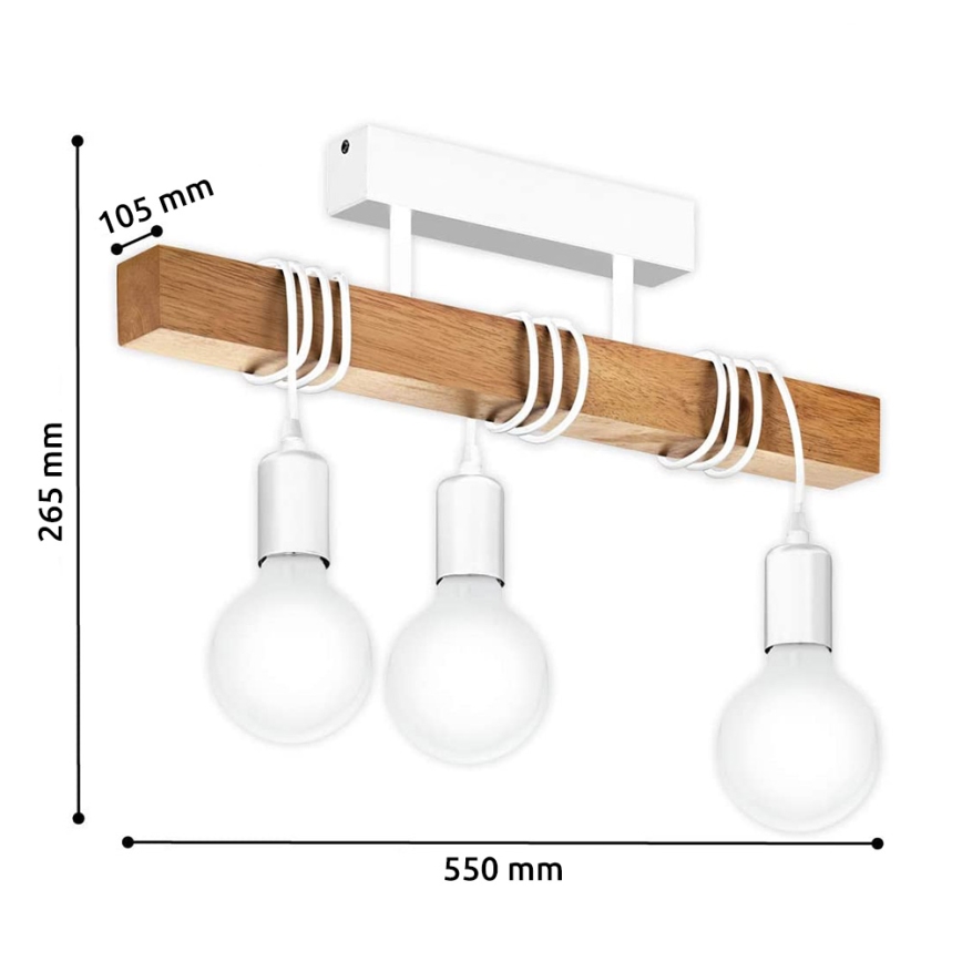 Eglo - Decken-Kronleuchter TOWNSHEND 3xE27/60W/230V