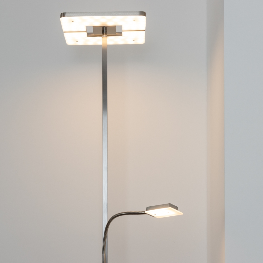 Eglo 33182 - Dimmbare LED-Stehleuchte SOLANO 1xLED/26W/230V +1xLED/3,2W 3000K matt Chrom
