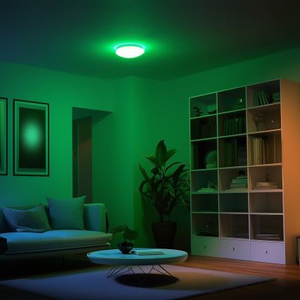 Eglo 33219 - LED RGBW-dimmbare Deckenleuchte GIRON-C LED/17W/230V Ø 30 cm weiß