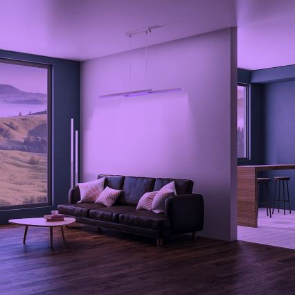 Eglo 33232 - LED RGBW dimmbare Pendelleuchte an Kabel FRAIOLI-C 2xLED/17W/230V mattchrom