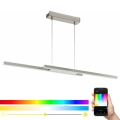Eglo 33232 - RGBW-LED dimmbare Pendelleuchte an Kabel FRAIOLI-C LED/34W/230V mattchrom