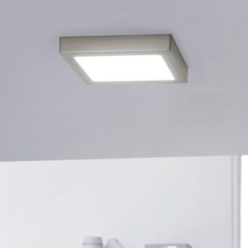 Eglo 33319 - LED RGBW dimmbare Deckenleuchte FUEVA-C LED/15,6W/230V 2700-6500K 22,5x22,5 cm mattchrom