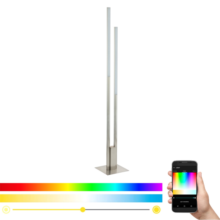 Eglo 33323 - LED RGBW dimmbare Stehleuchte FRAIOLI-C LED/34W/230V 2700-6500K mattchrom