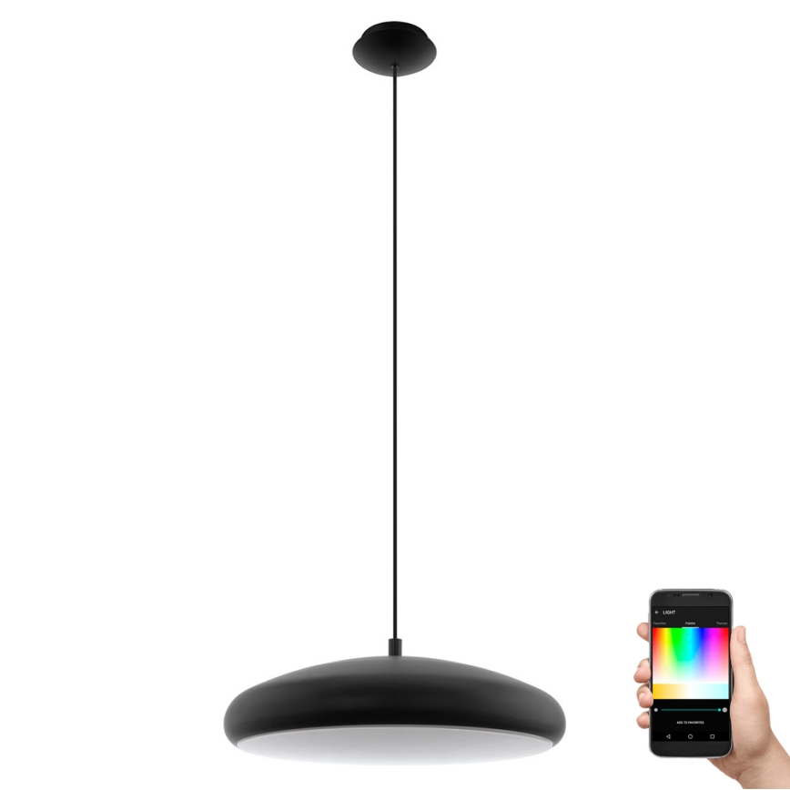 Eglo 33328 - Dimmbare LED-RGBW-Hängeleuchte RIODEVA-C LED/27W/230V 2700-6500K schwarz