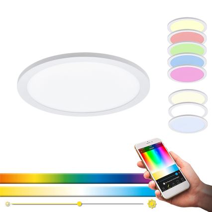 Eglo 33341 - LED RGBW dimmbare Deckenleuchte SARSINA-C LED/16W/230V 2700–6500K Ø 30 cm + Fernbedienung