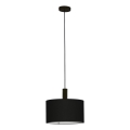 Eglo 33354 - Hängeleuchte AMANI an Kabel, 1xE27/60W/230V, Ø 38 cm, schwarz