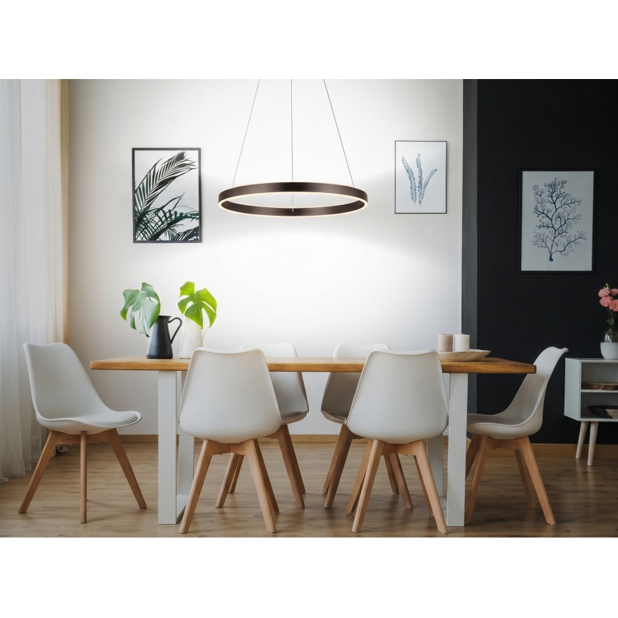 Eglo 33483 - LED-Pendelleuchte mit Seilaufhängung ALCAZABA 2xLED/18W/230V 3000K Ø 55 cm bronzefarben