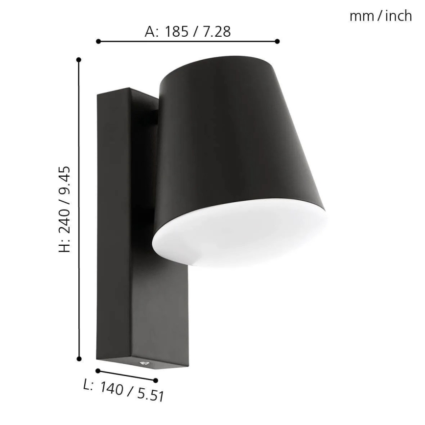 Eglo 33559 - Dimmbare LED-Wandleuchte für den Außenbereich CALDIERO-C 1xE27/9W/230V IP44