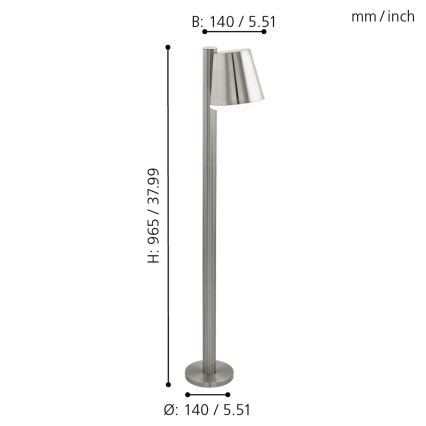 Eglo 33563 - Dimmbare LED-Außenleuchte CALDIERO-C 1xE27/9W/230V 3000K IP44