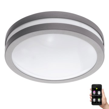 Eglo 33572 - Dimmbare LED-Leuchte für das Badezimmer LOCANA-C LED/14W/230V IP44 silbern