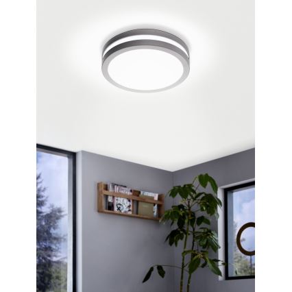Eglo 33572 - LED-dimmbare Badezimmer-Deckenleuchte LOCANA-C LED/14W/230V IP44 silber