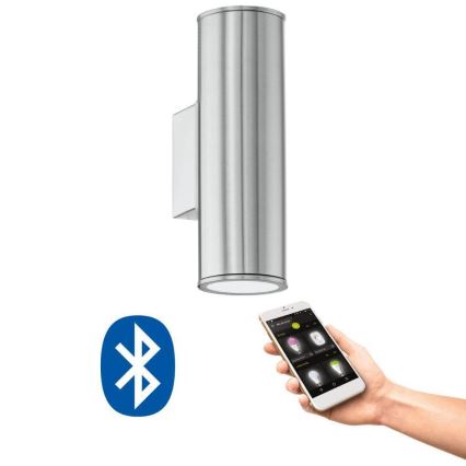 Eglo 33582 - LED RGBW dimmbare Außenwandleuchte RIGA 2xGU10/5W/230V IP44