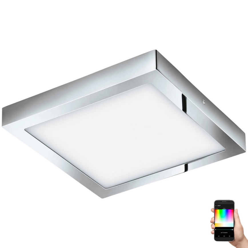 Eglo 33668 - Dimmbare LED-RGBW-Deckenleuchte für Badezimmer FUEVA-C 21W/230V 30x30cm IP44