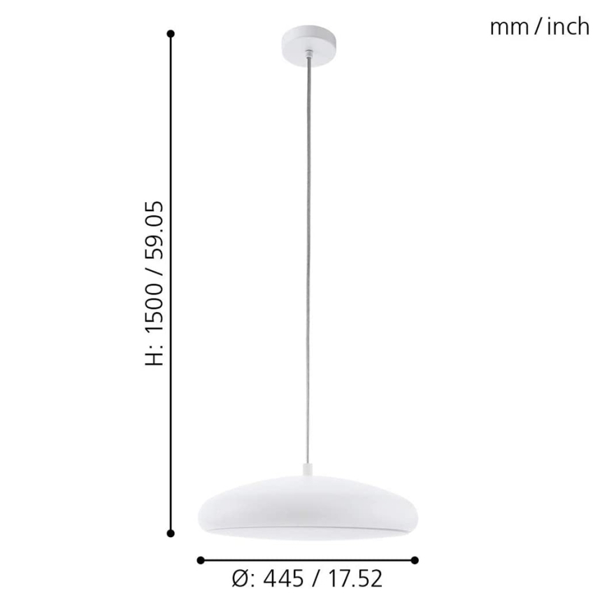 Eglo 33765 - Dimmbare LED-RGBW-Hängeleuchte RIODEVA-C LED/27W/230V 2700-6500K weiß