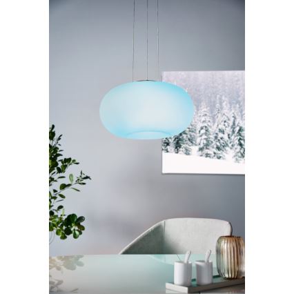Eglo 33766 - LED RGBW dimmbare Pendelleuchte an Seil OPTICA-C LED/22W/230V 2700-6500K Ø 37,5 cm